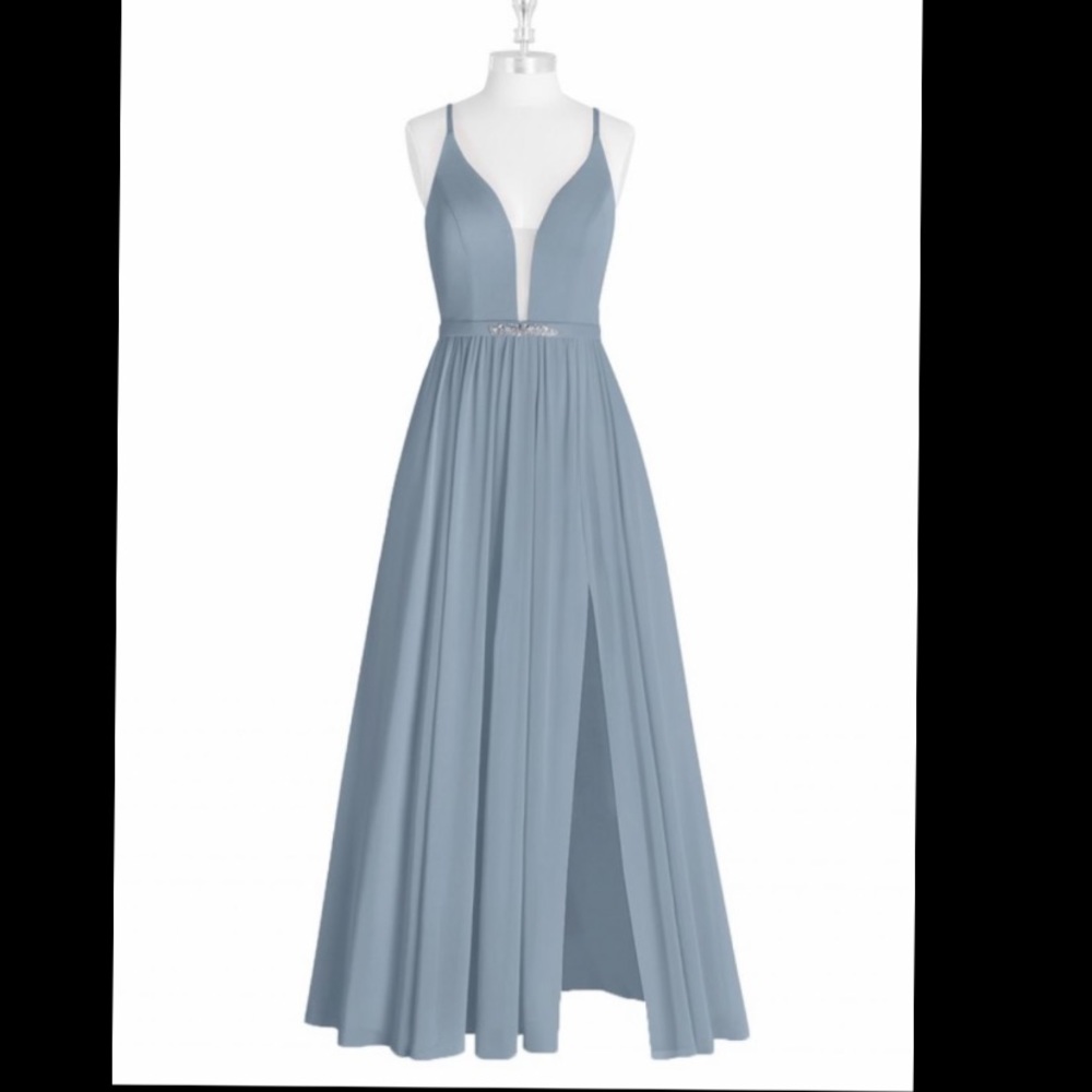 NWT Azazie bridesmaid or formal dress in dusty blue - Picture 1 of 6